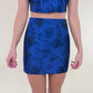 Blue But New Floral Mini Skirt