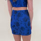 Blue But New Floral Mini Skirt