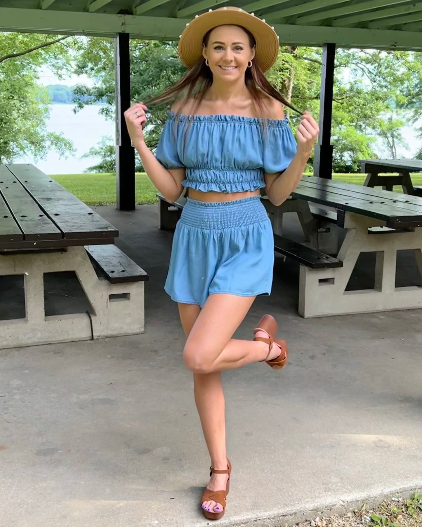 Lake Side Smocked Waist Shorts