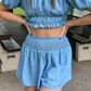 Lake Side Smocked Waist Shorts