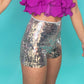 Music City Silver Sequin Shorts