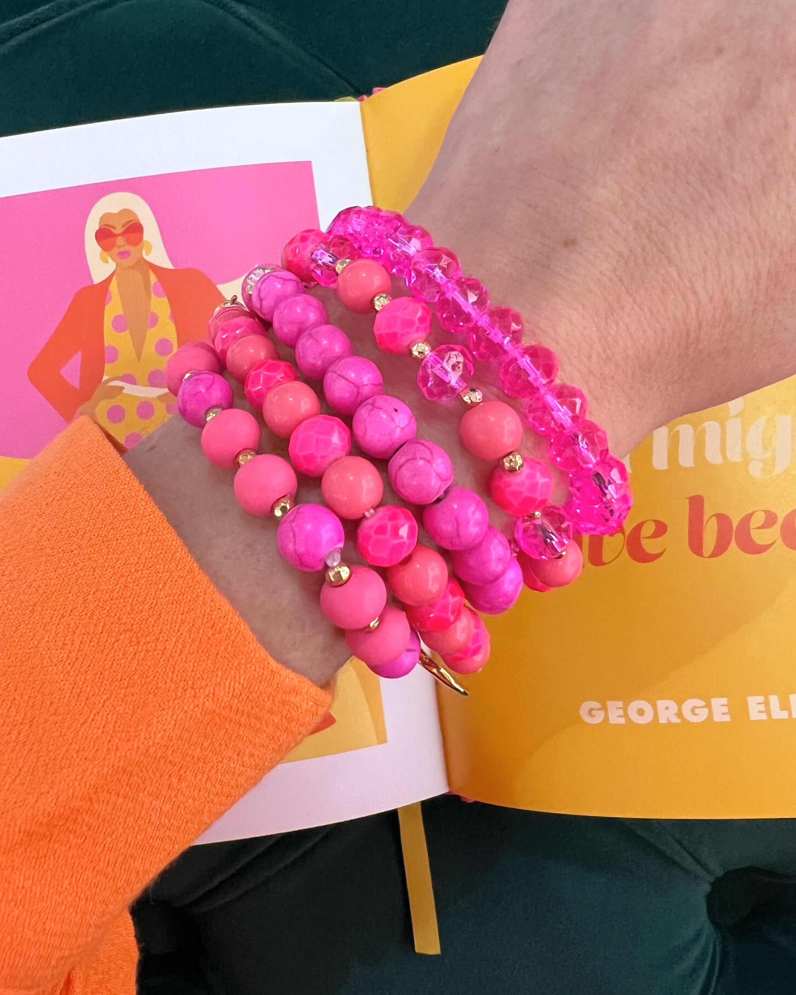 Pink elephant store bracelet