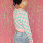 Cotton Candy Checkered Cardigan