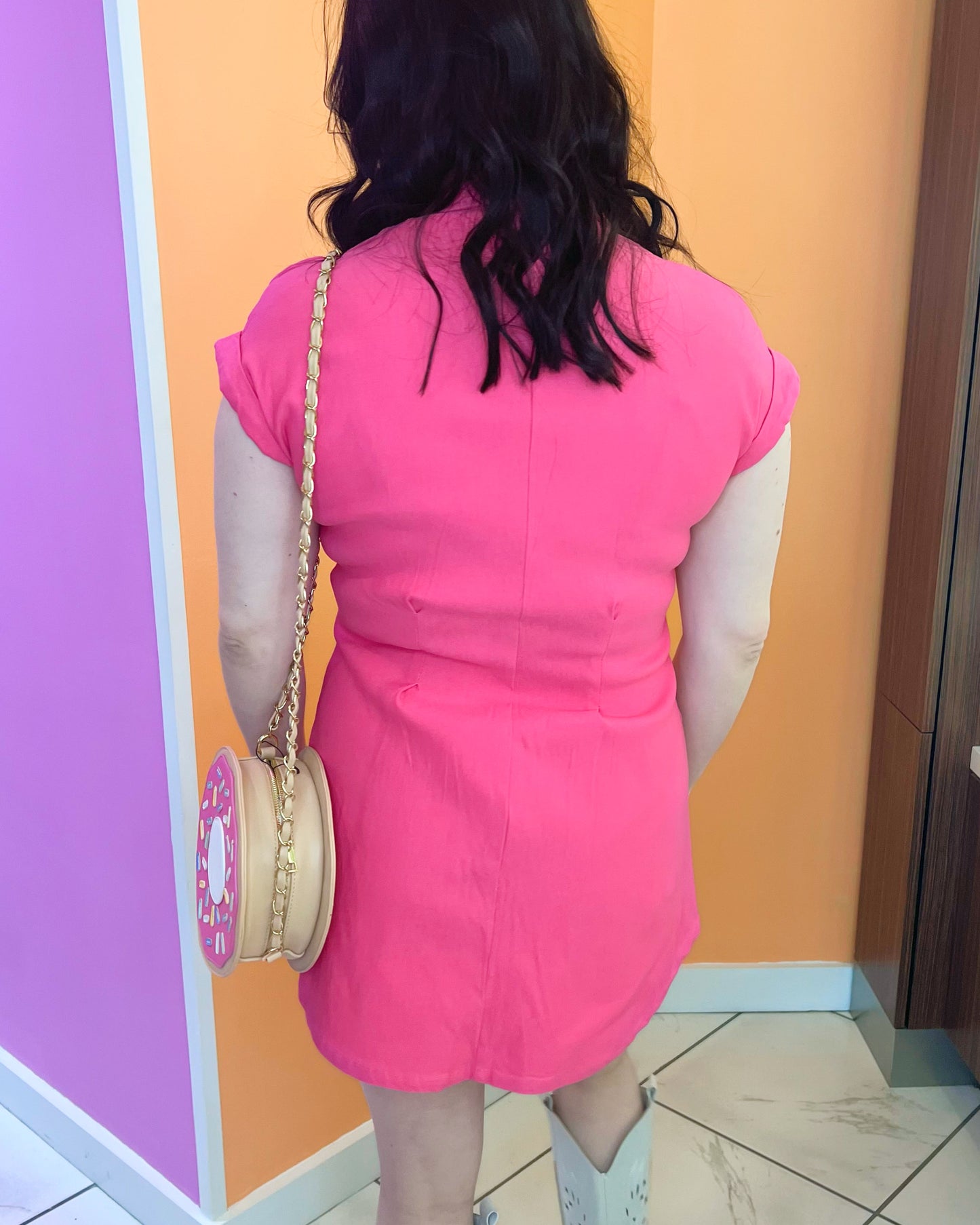 Cher's Button Up Dress (Pink)