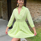 Key Lime Pie Collared Mini Dress