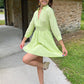 Key Lime Pie Collared Mini Dress